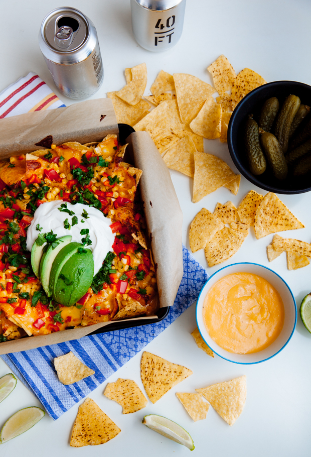 Beer & cheese baked nachos-4