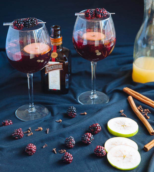 Blackberry Cointreau mulled wine