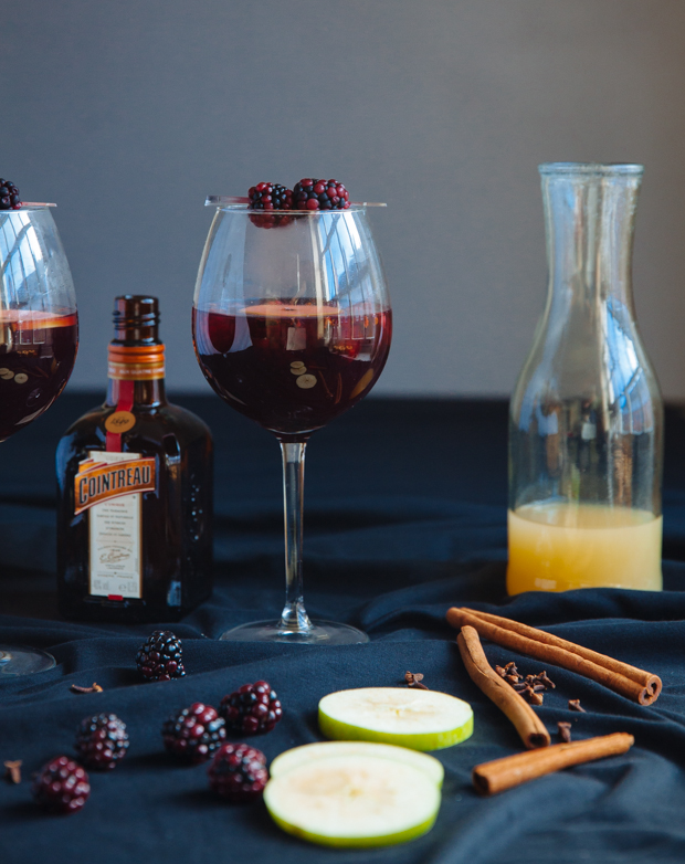 Blackberry Cointreau mulled wine