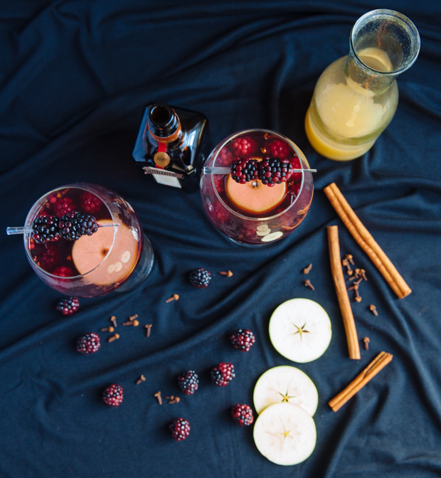 Blackberry Cointreau mulled wine