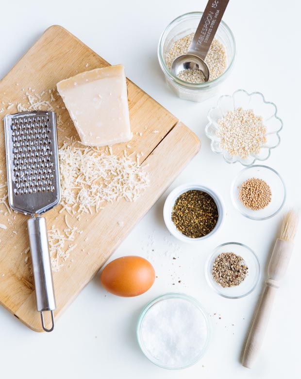 Parmesan, za'atar & sesame straws