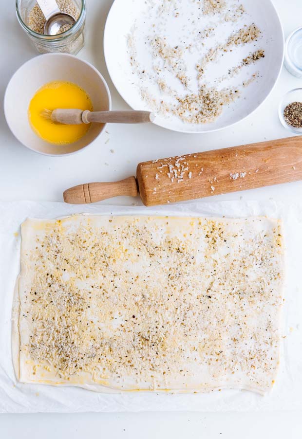 Parmesan, za'atar & sesame straws