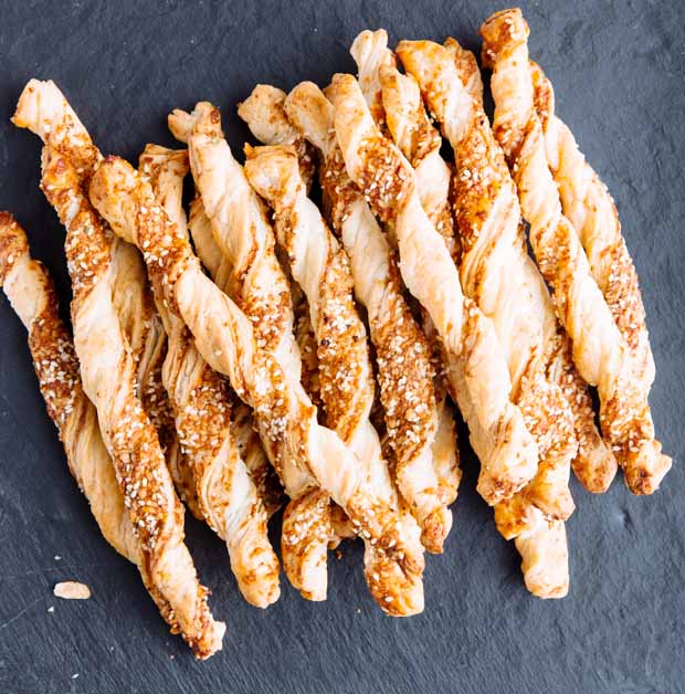 Parmesan, za'atar & sesame straws