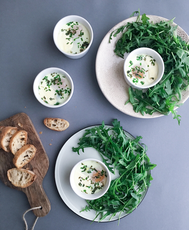 Lemony & spicy eggs en cocotte