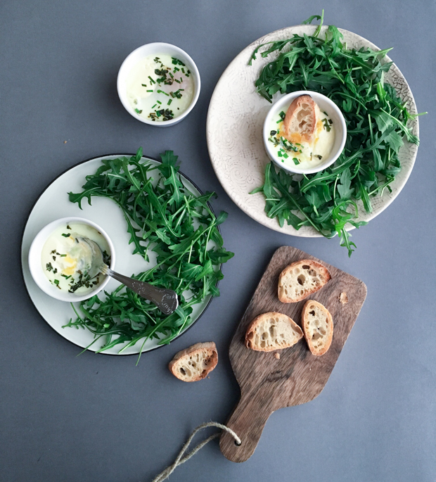 Lemony & spicy eggs en cocotte