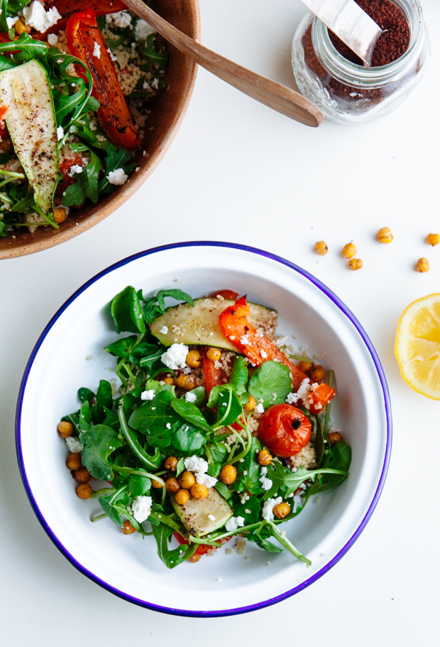 Vegetable couscous with crunchy sumac chickpeas