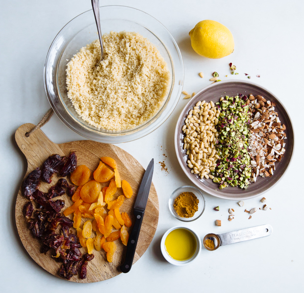 Spicy fruit & nut couscous