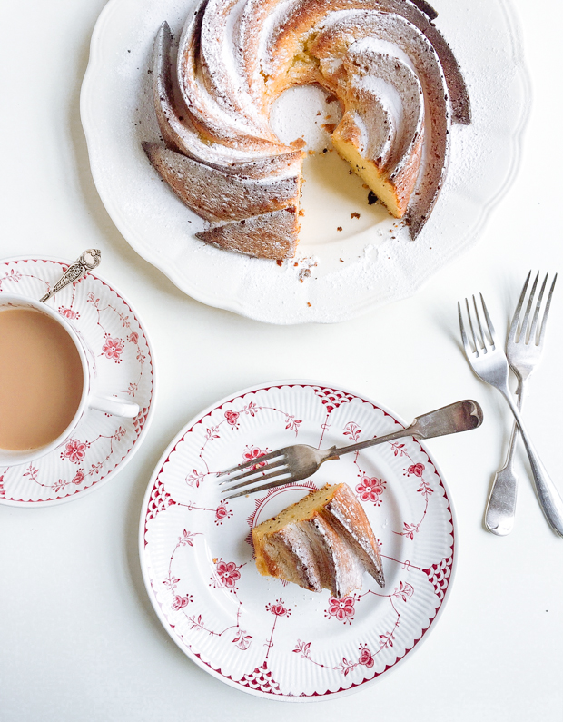 Mango & passion fruit vanilla bundt cake