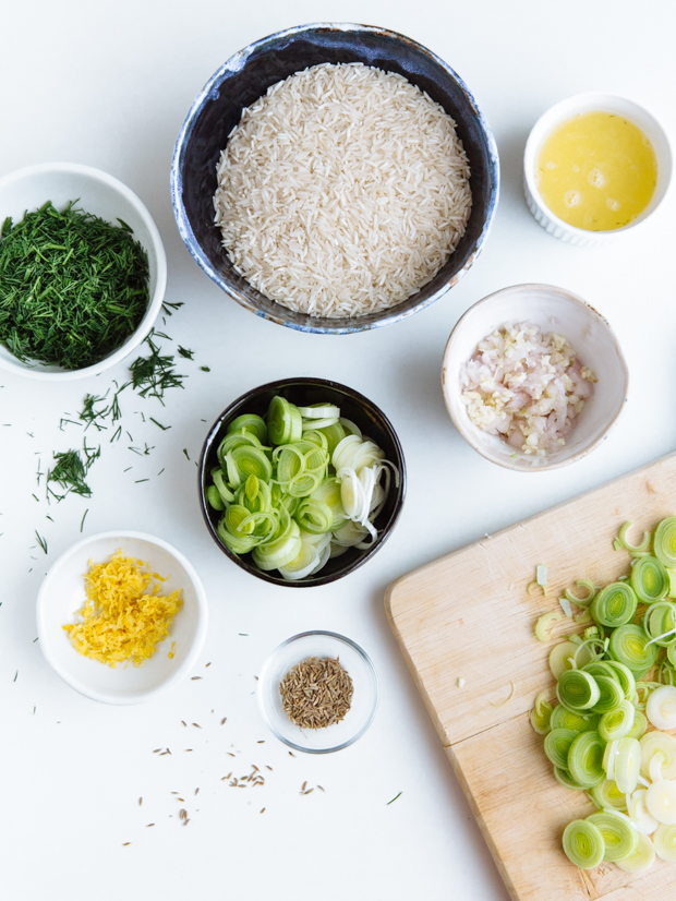 Spinach, dill & lemon basmati rice (spanakorizo)