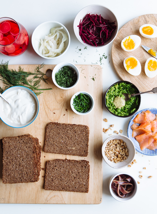 Nordic open-faced sandwiches