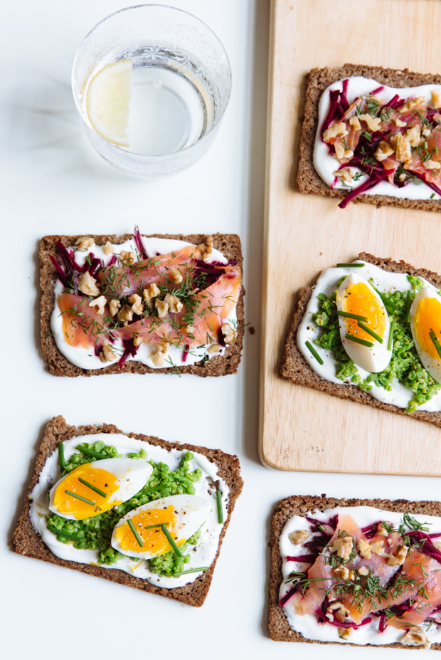 Nordic open-faced sandwiches