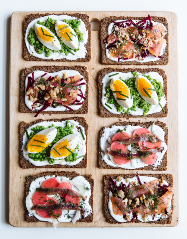 Nordic open-faced sandwiches