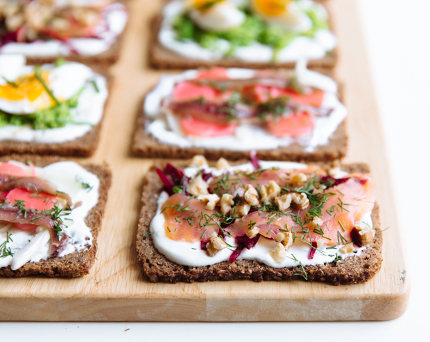 Nordic open-faced sandwiches