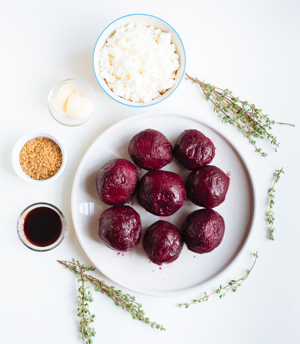 Beet, feta & thyme tart tatin