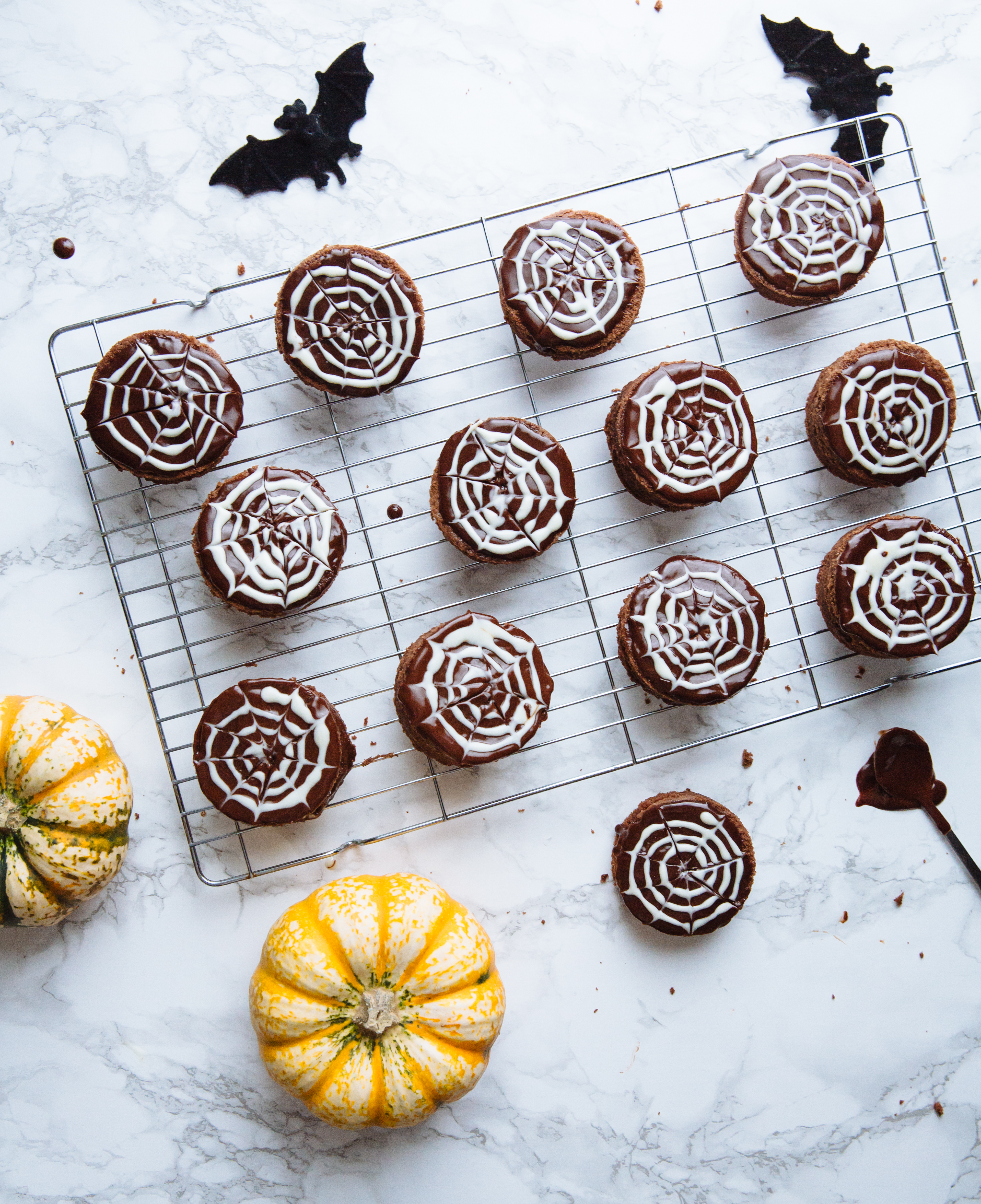 Chocolate & coconut spider cakes