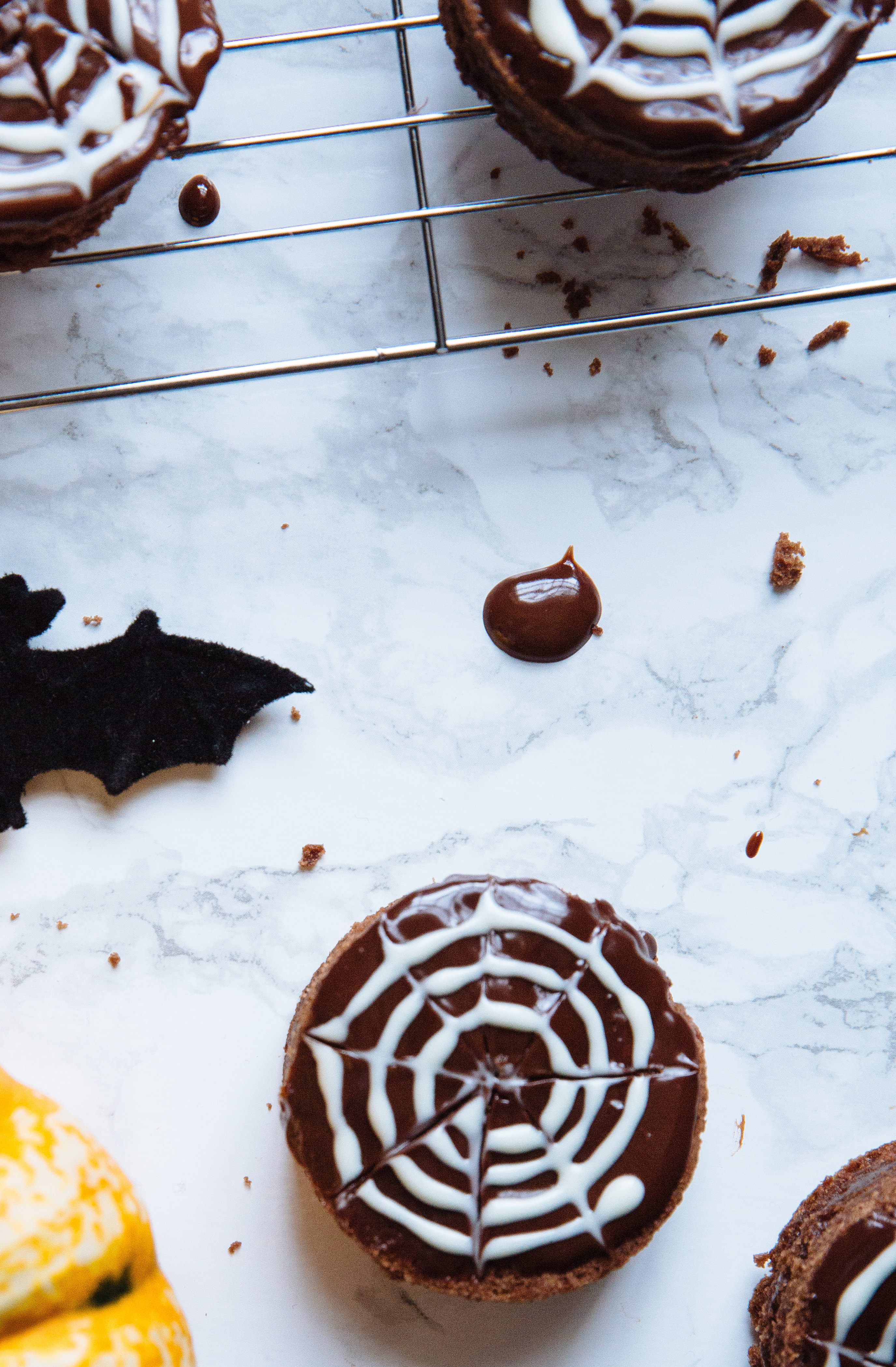 Chocolate & coconut spider cakes