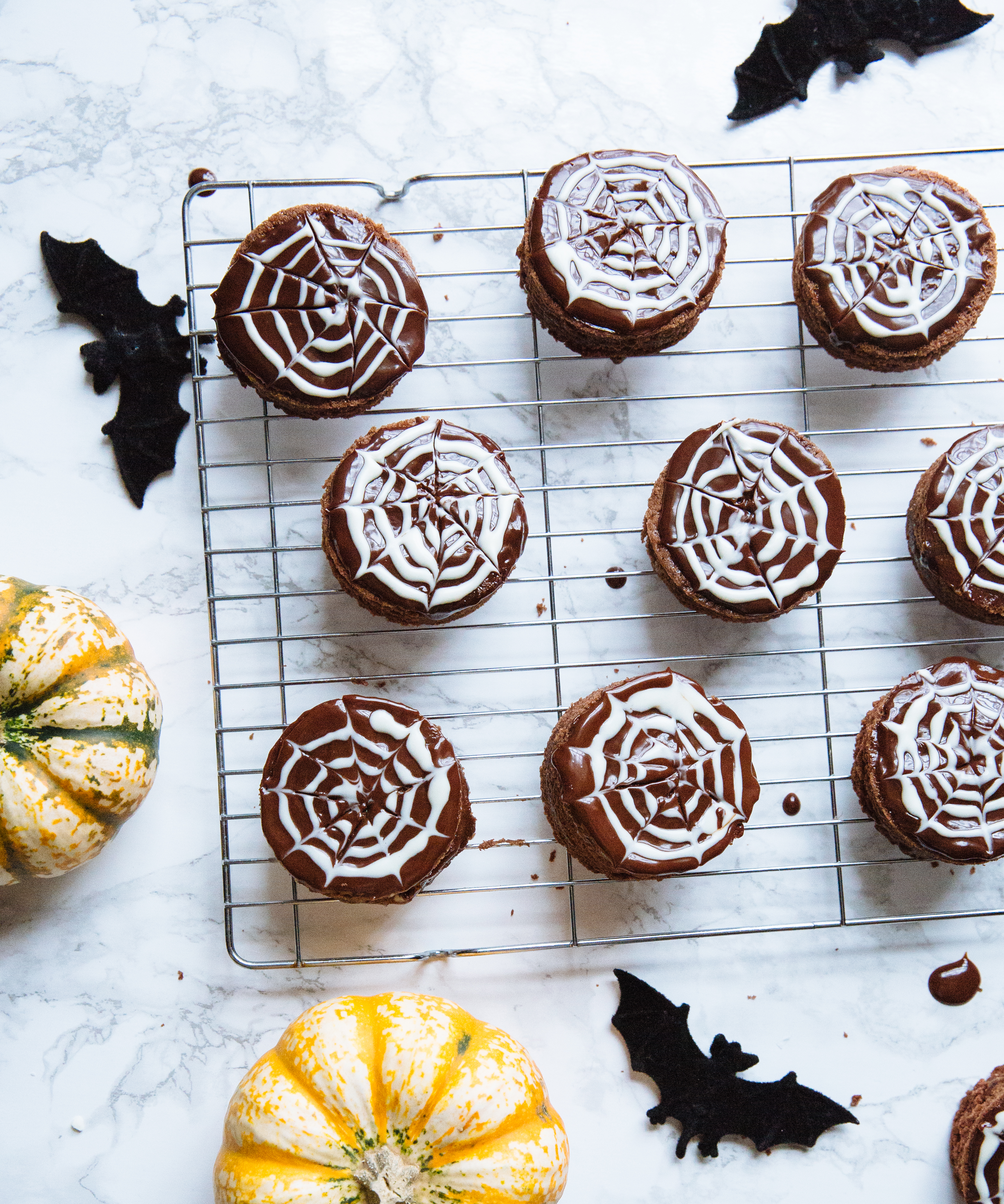 Chocolate & coconut spider cakes