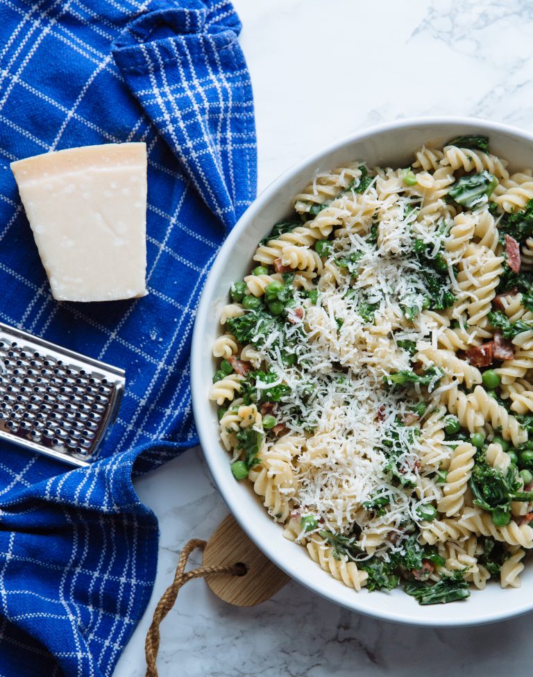 Chorizo, kale & blue cheese pasta bake the tasty other