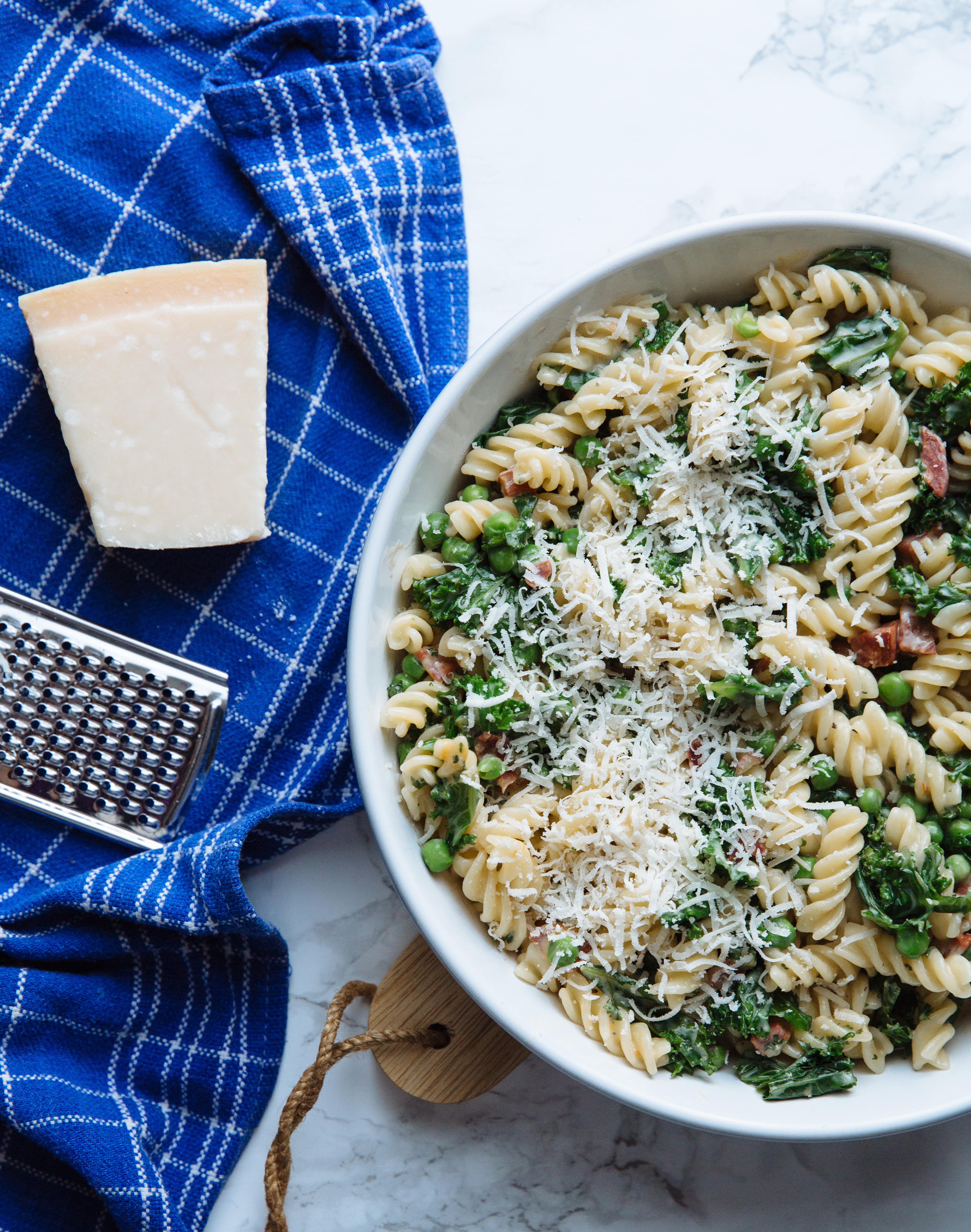 Chorizo-kale-blue-cheese-pasta-bake