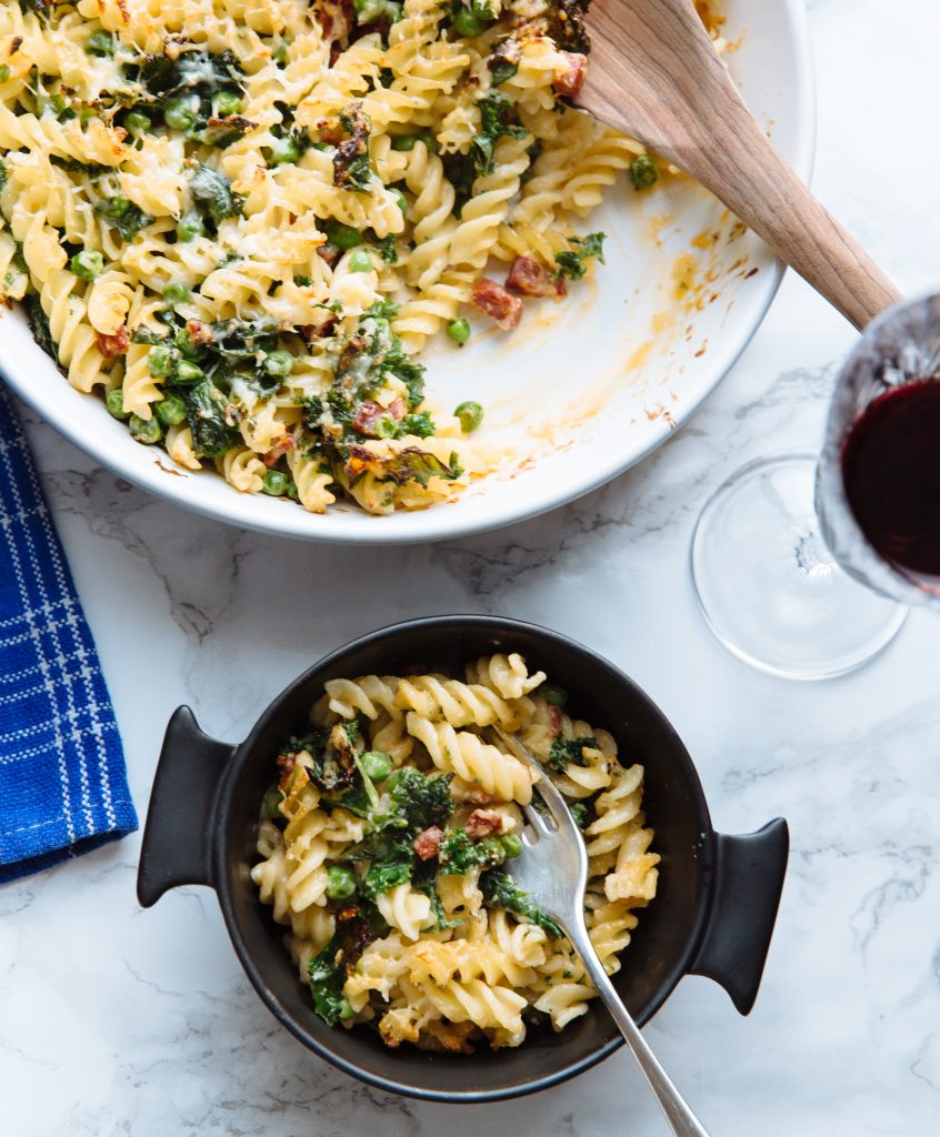 Chorizo, kale & blue cheese pasta bake the tasty other