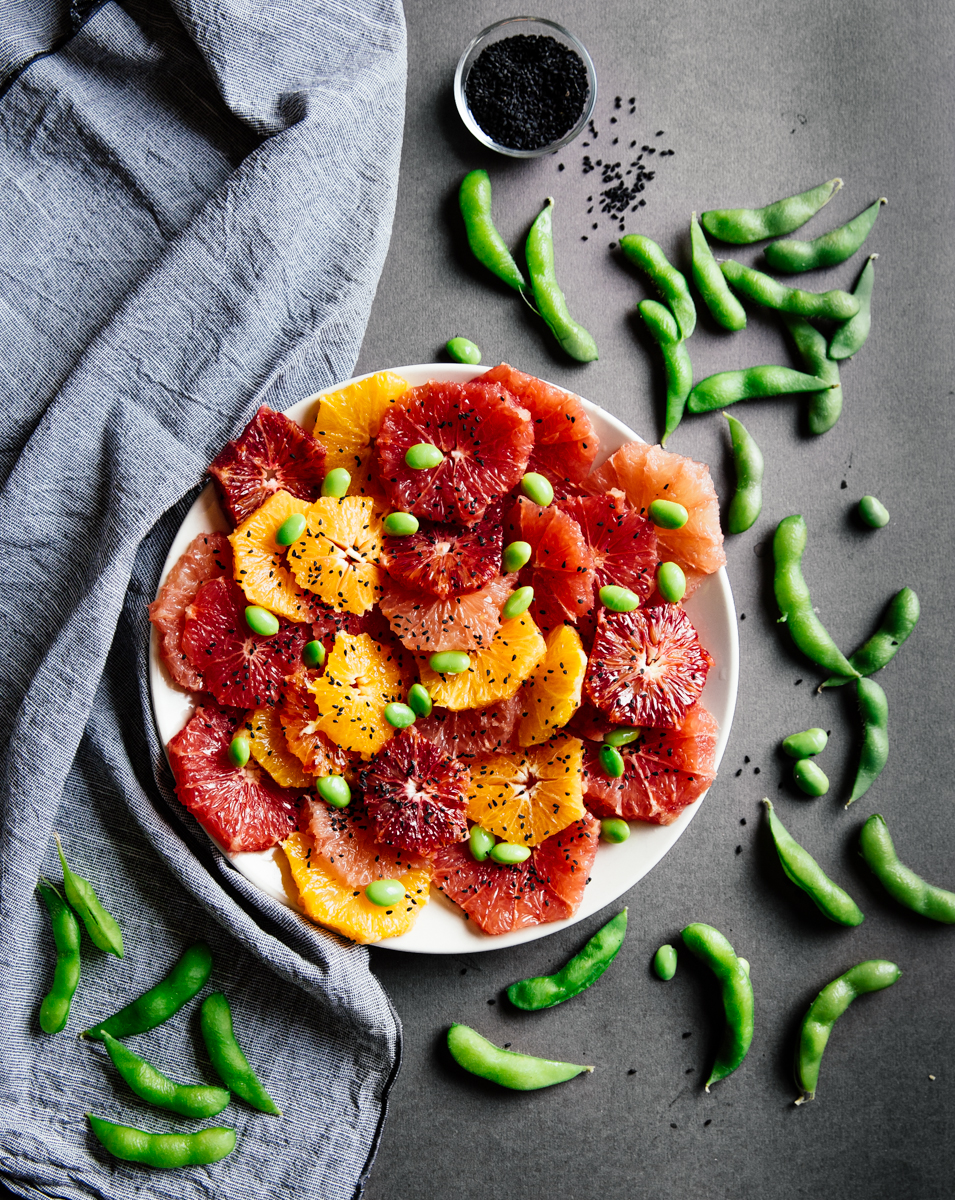 Citrus & edamame salad