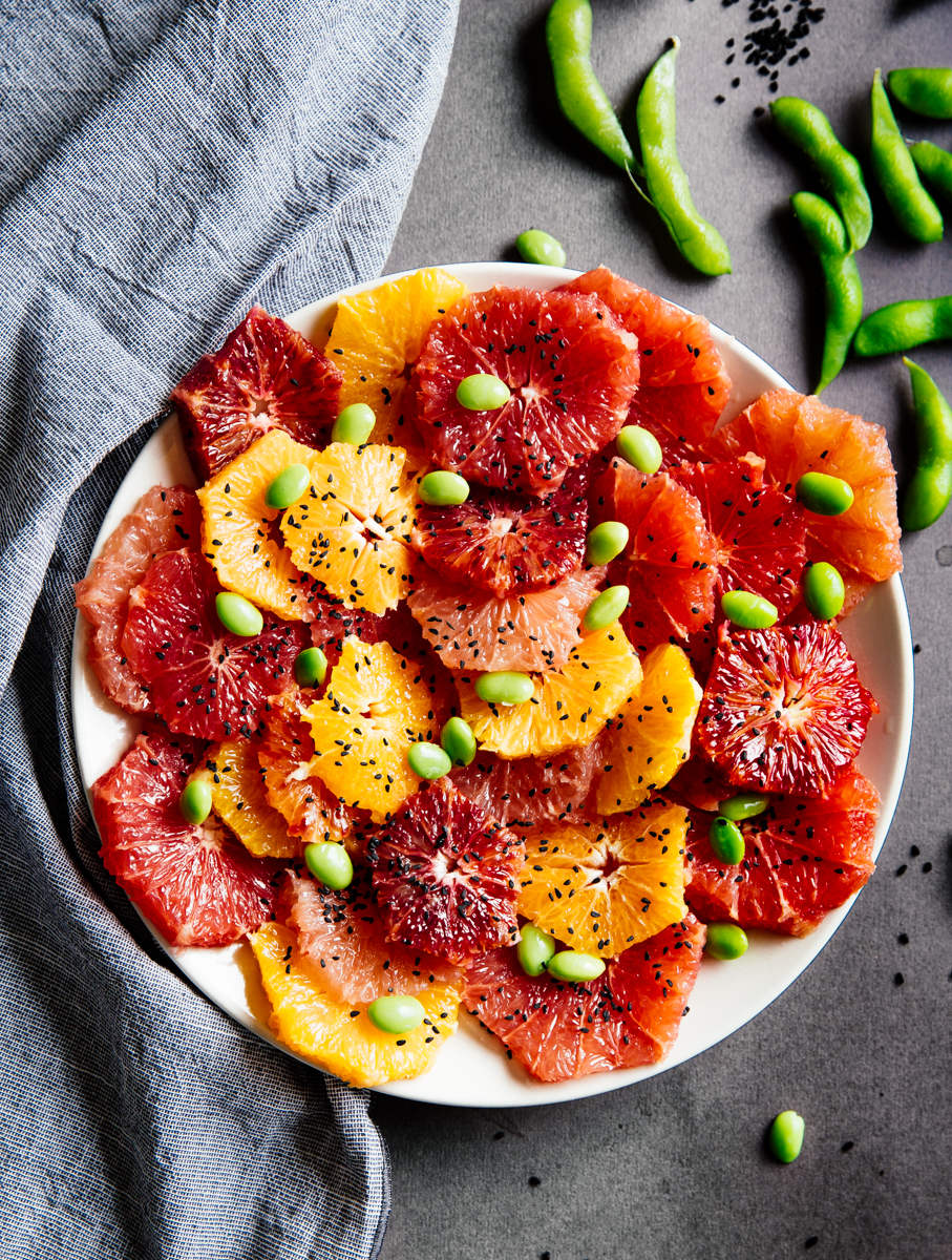 Citrus & edamame salad