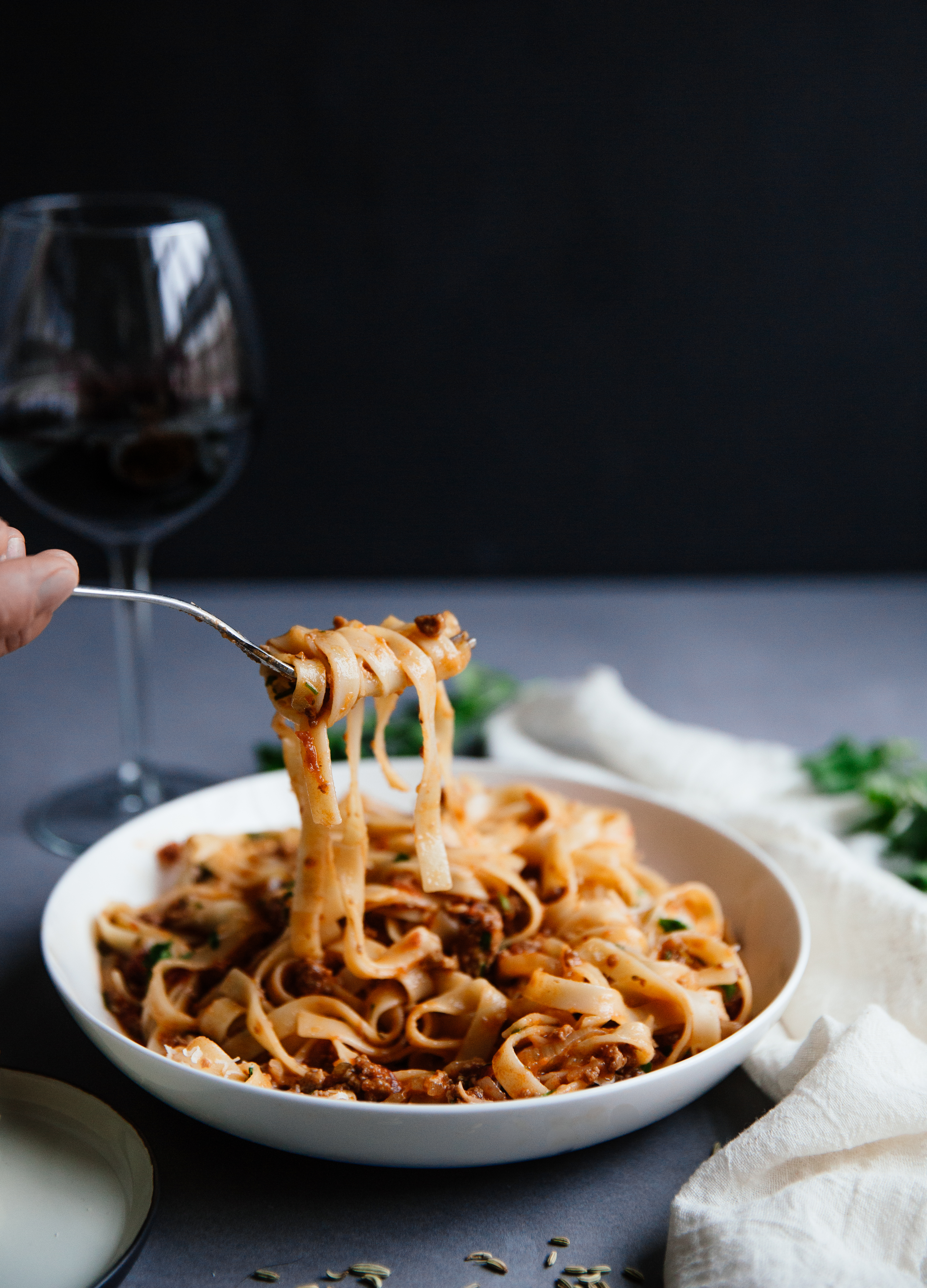 Sausage & porcini bolognese