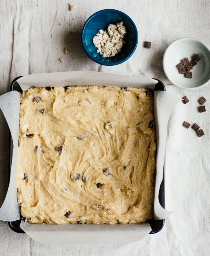 Halva & dark chocolate blondies the tasty other