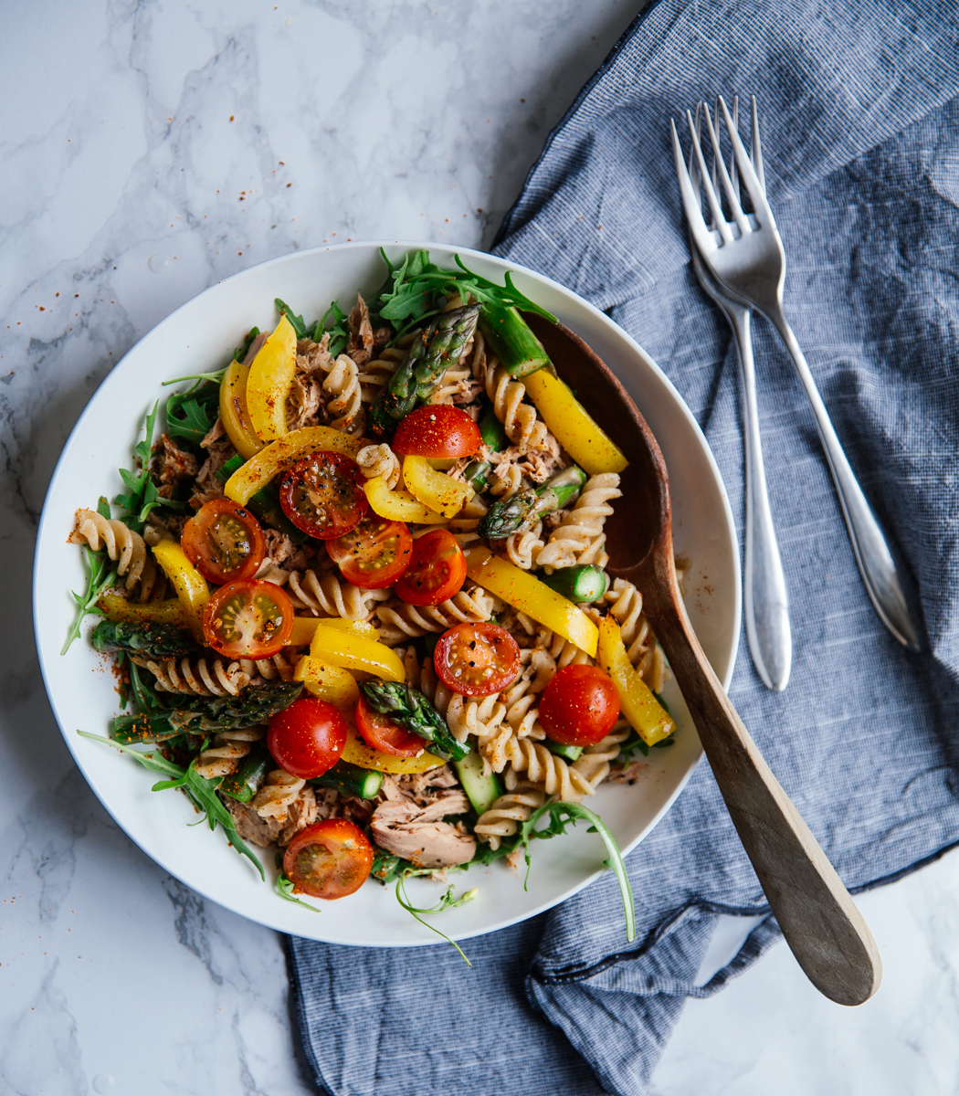 Asparagus & tuna pasta salad