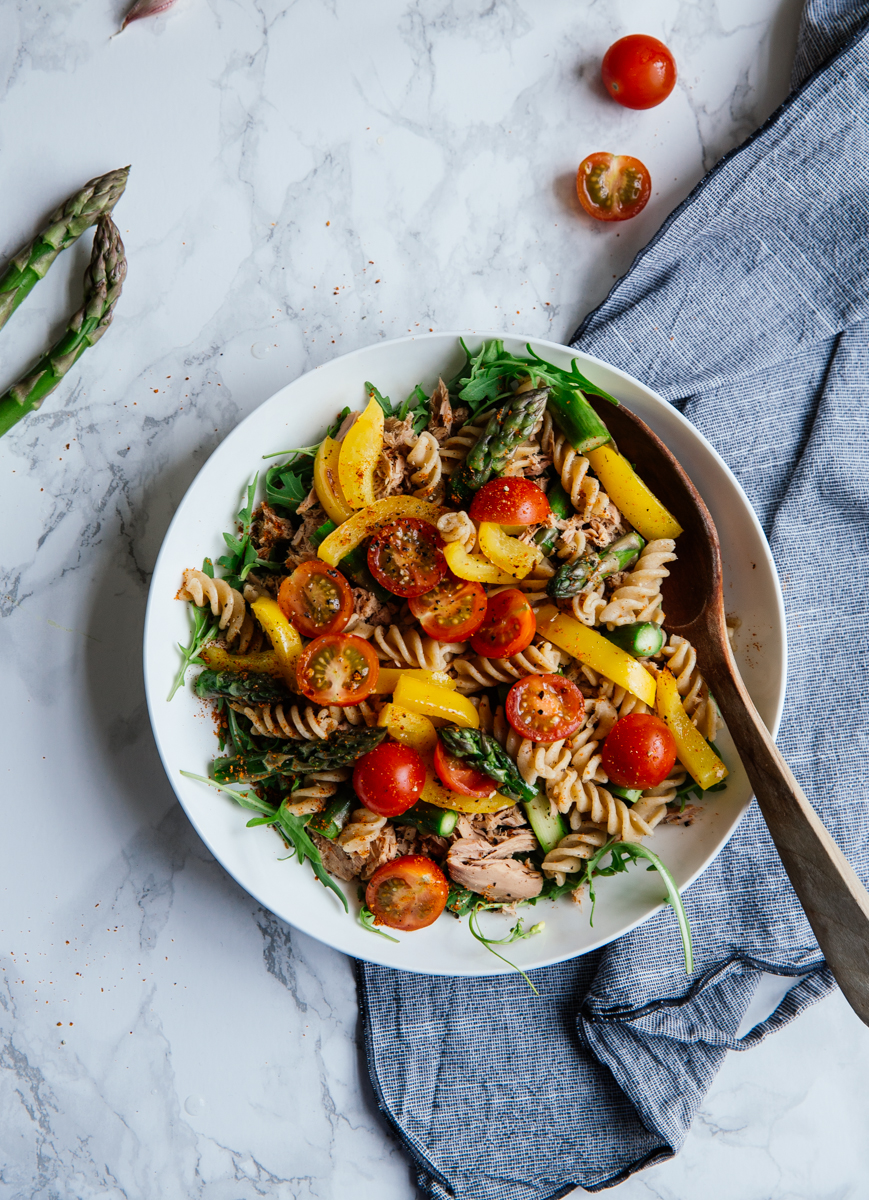 Asparagus & tuna pasta salad