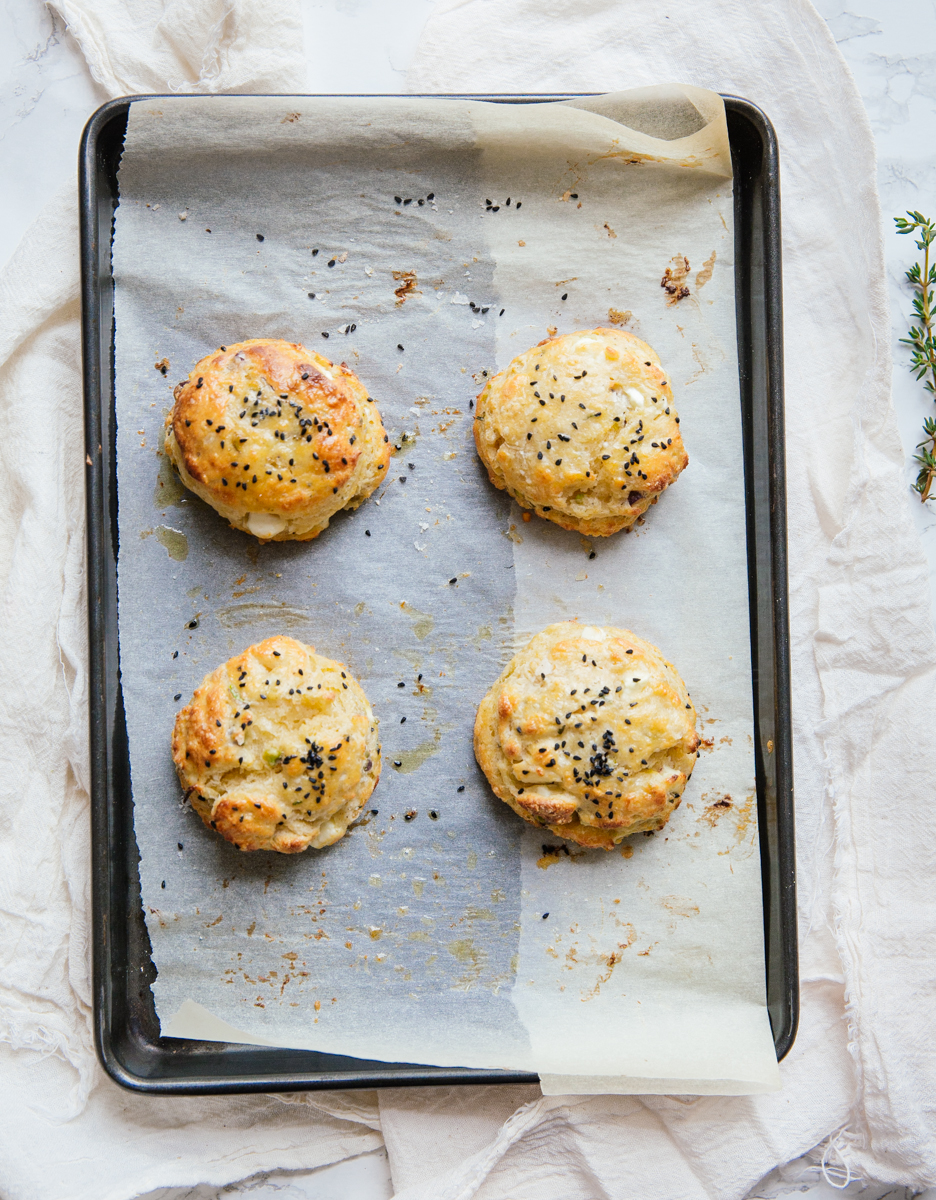 Feta, thyme & pistachio scones