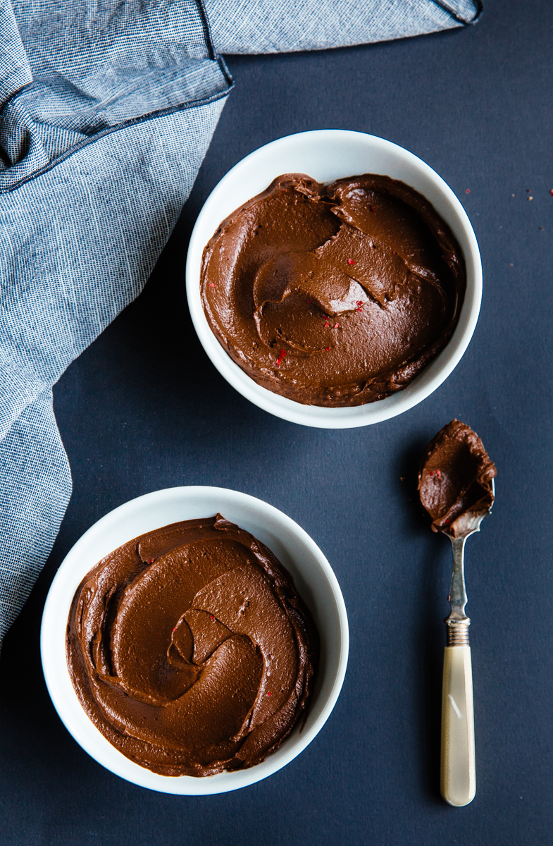 Spicy avocado cocoa mousse