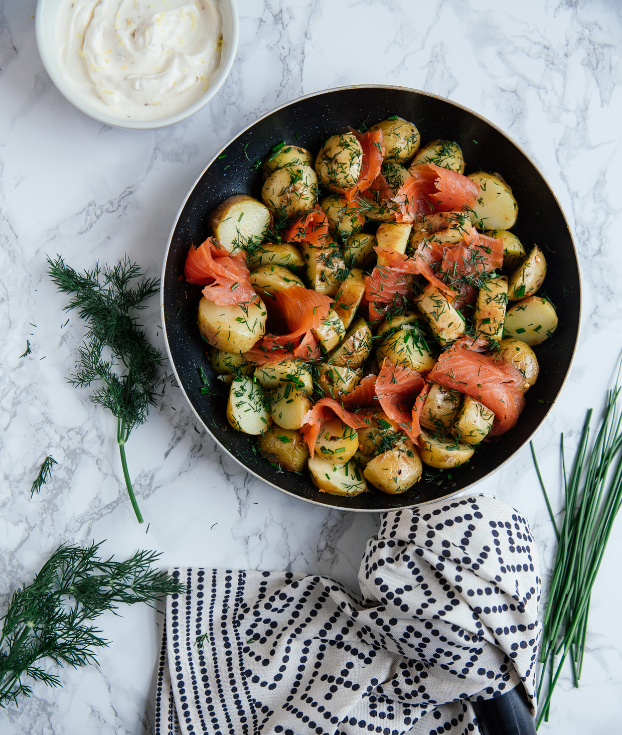 Smoked trout & potato hash