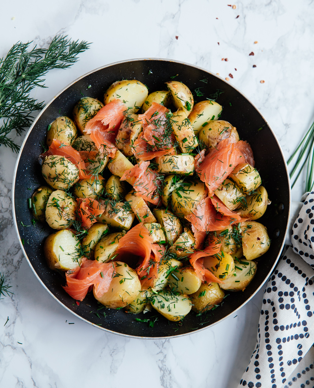 smoked trout and potato hash