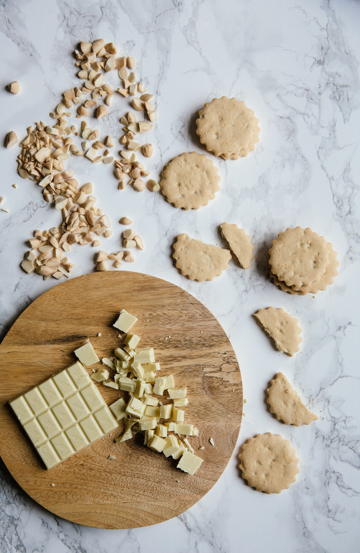 Almond & white chocolate salami