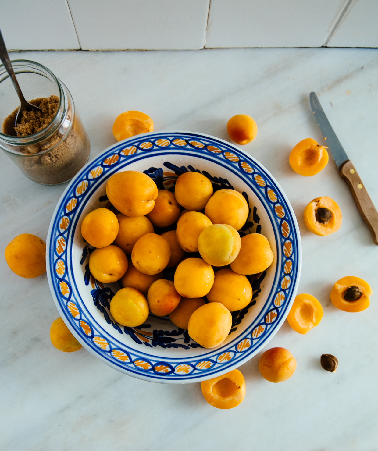 Apricot & blueberry pie