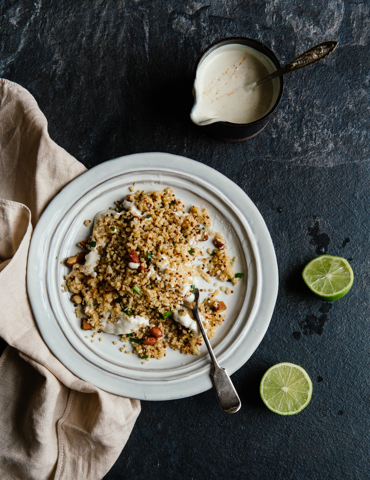 Ginger, lime & toasted nut quinoa