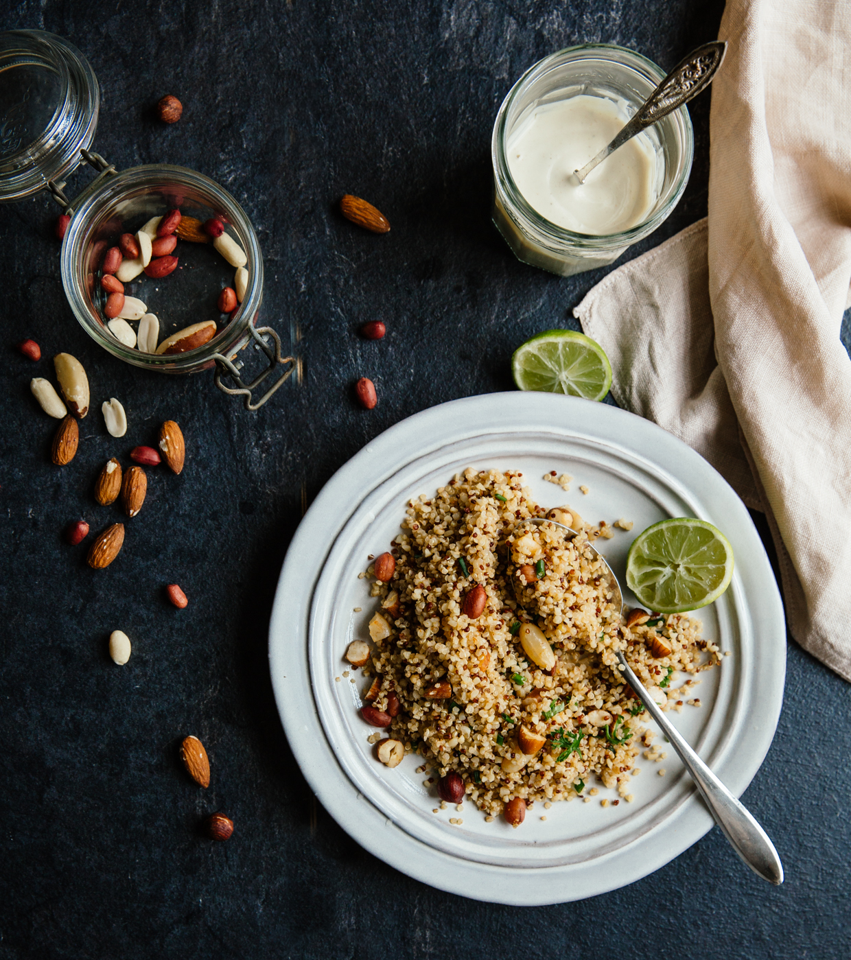 Ginger, lime & toasted nut quinoa