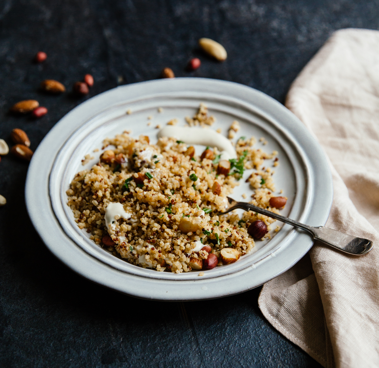 Ginger, lime & toasted nut quinoa