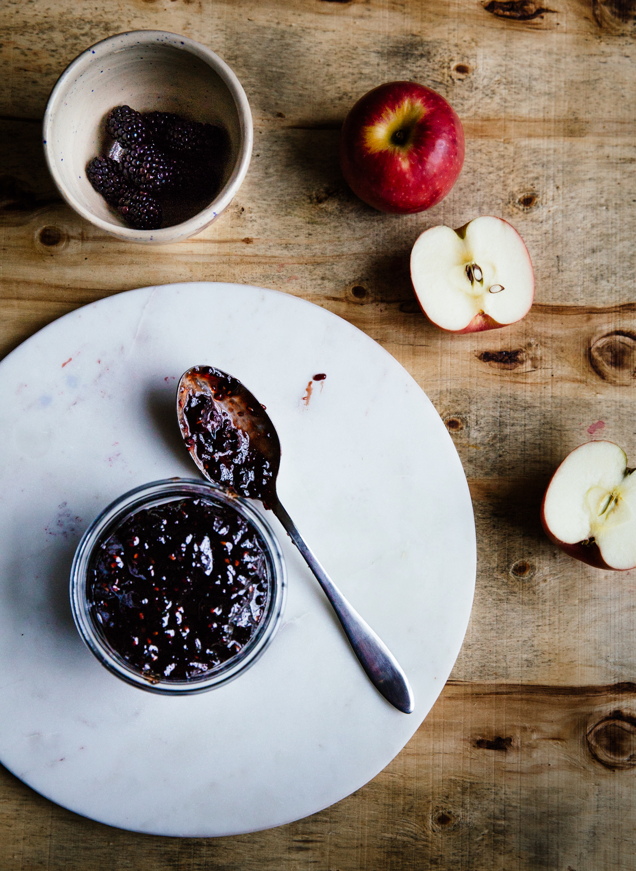 Apple, blackberry & cinnamon jam