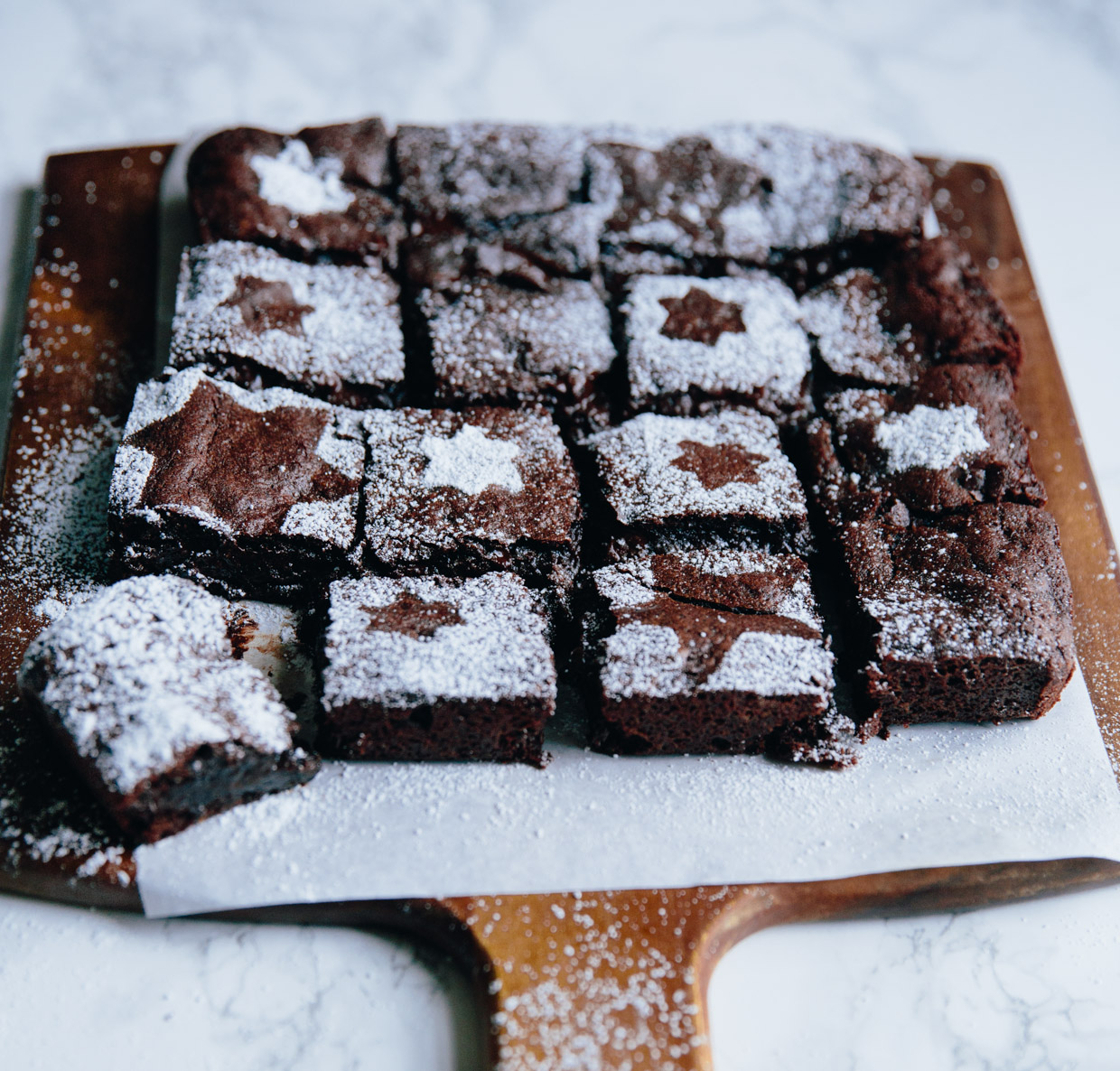 Cinnamon, clove & clementine dark chocolate brownies