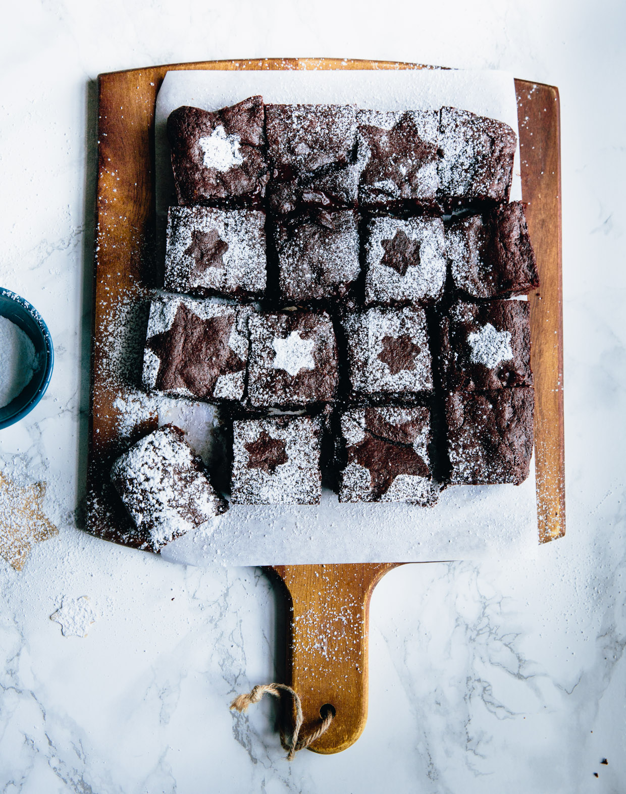 Cinnamon, clove & clementine dark chocolate brownies