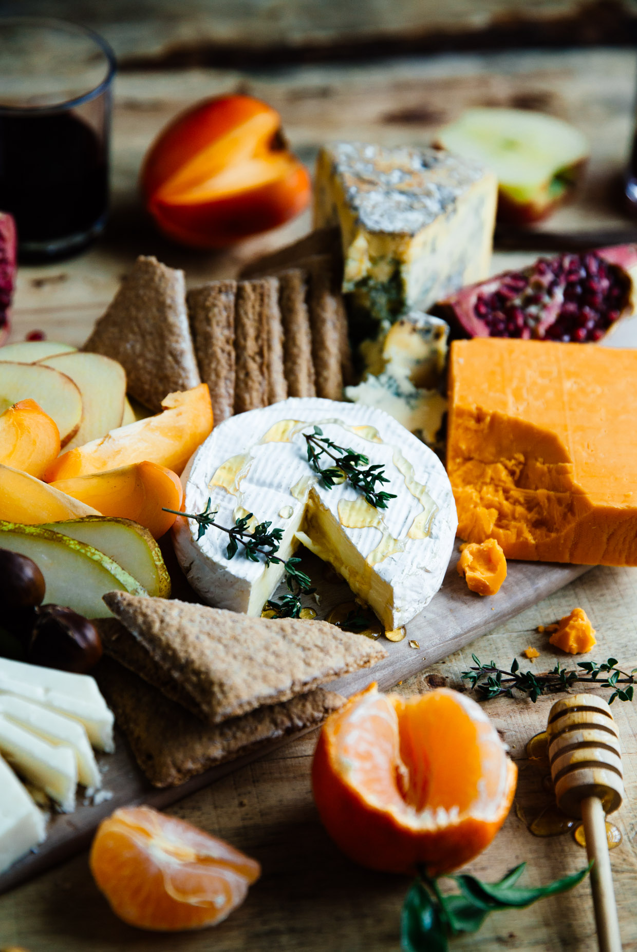 Winter cheese & fruit platter