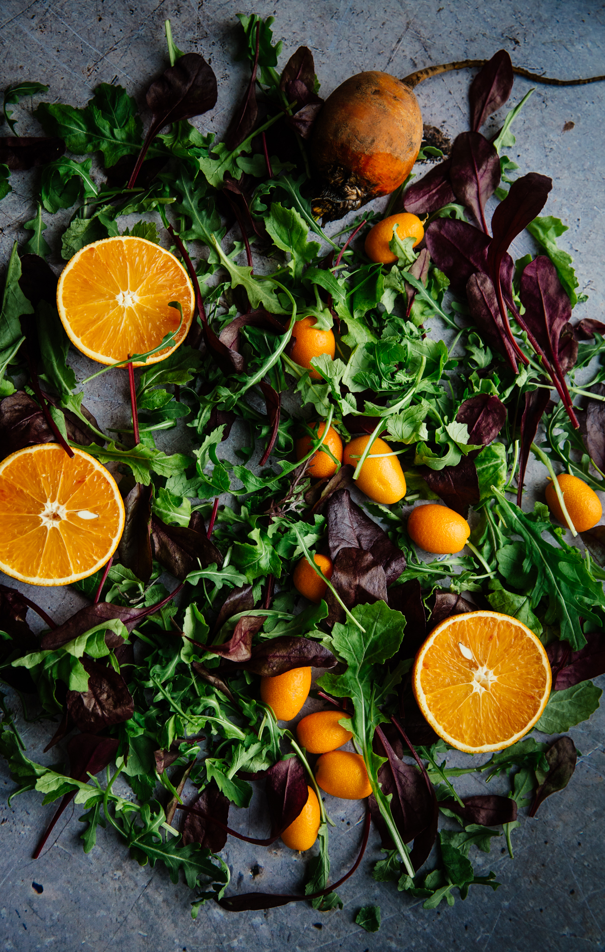 Beet &amp; kumquat salad with maple &amp; blood orange dressing - the tasty other