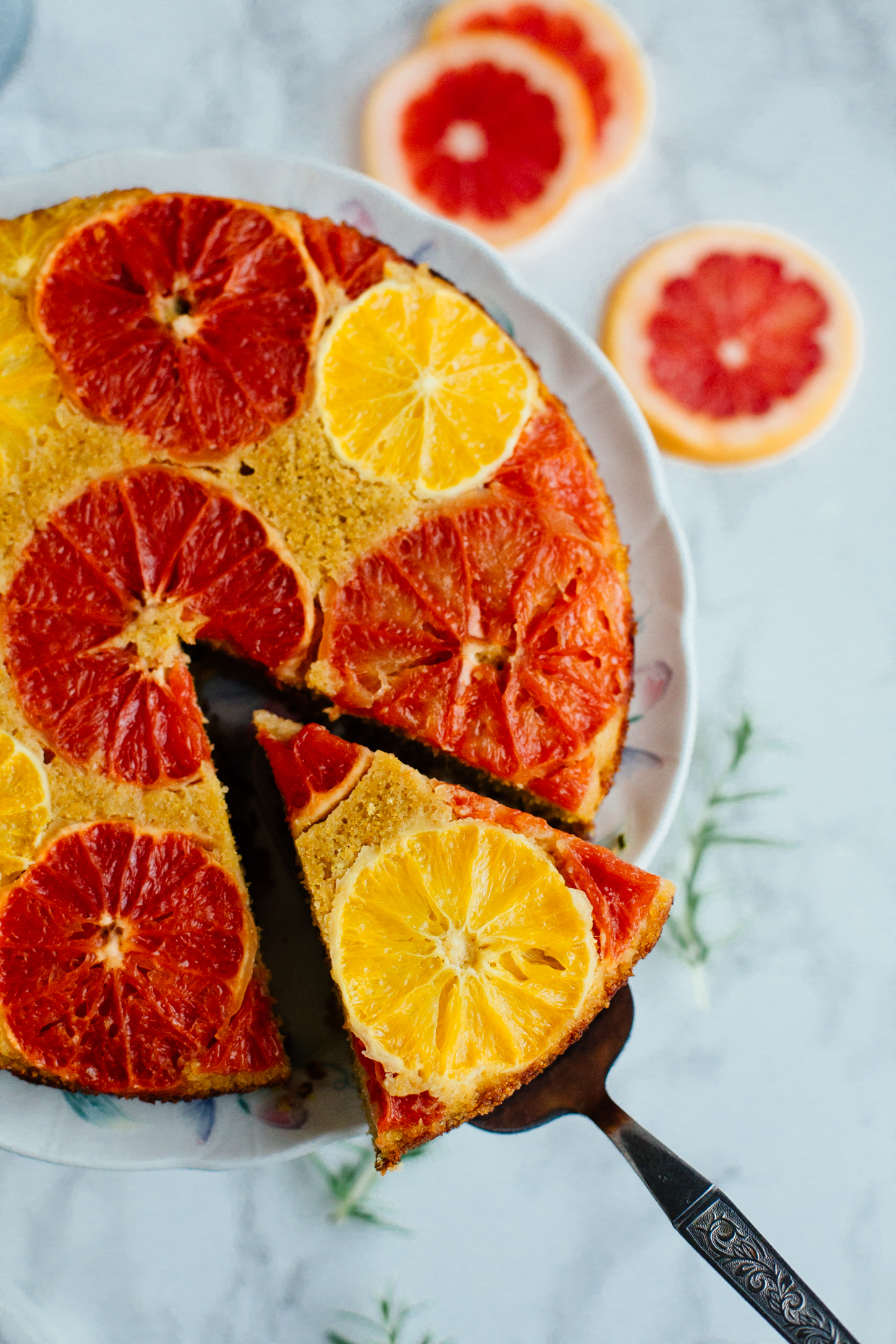 Citrus & rosemary olive oil polenta cake 