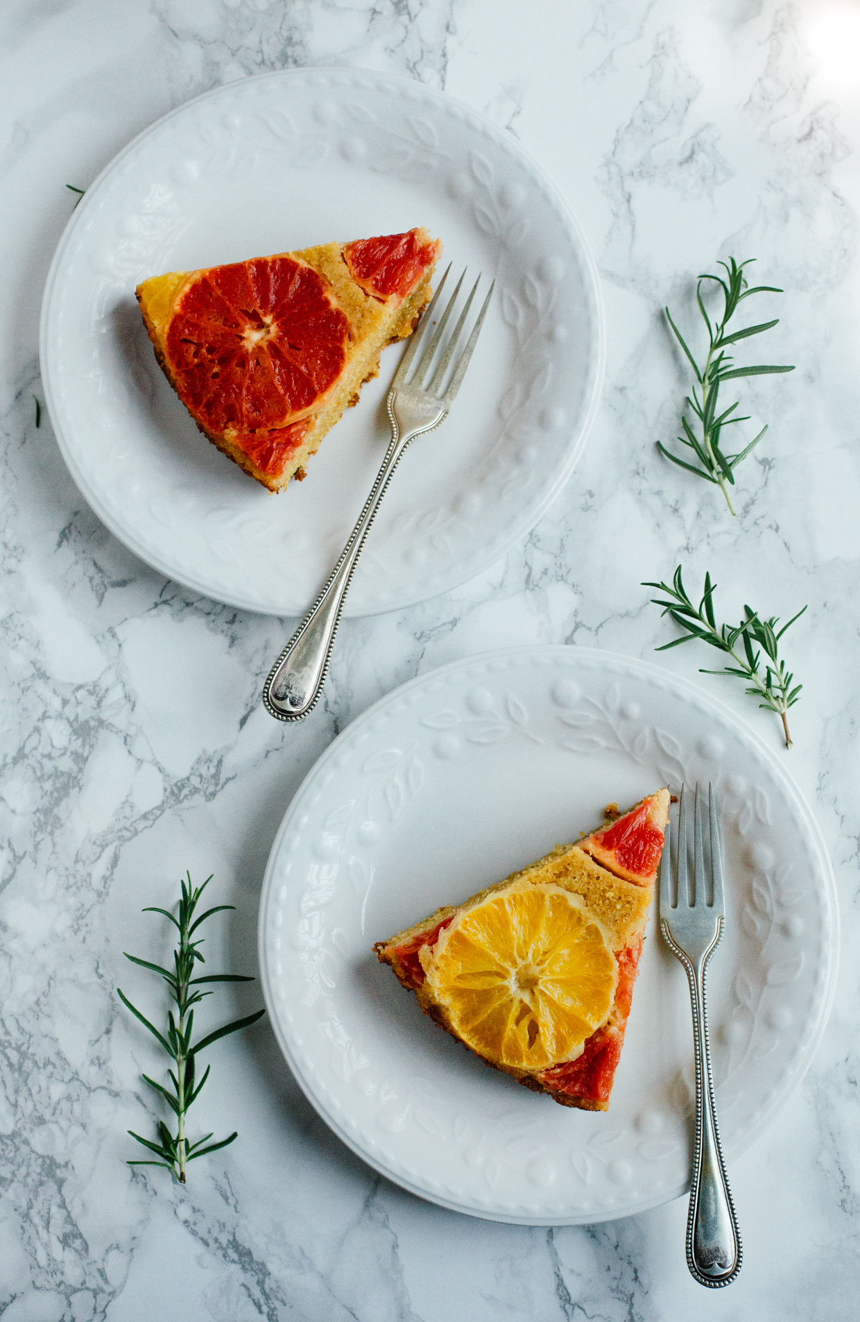 Citrus & rosemary olive oil polenta cake