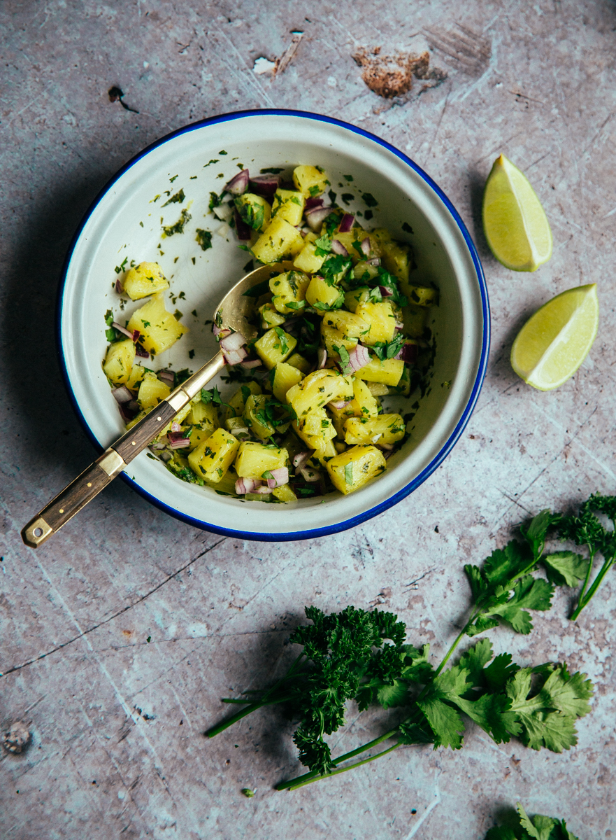 Mushroom & prawn tacos with spicy pineapple & lime salsa