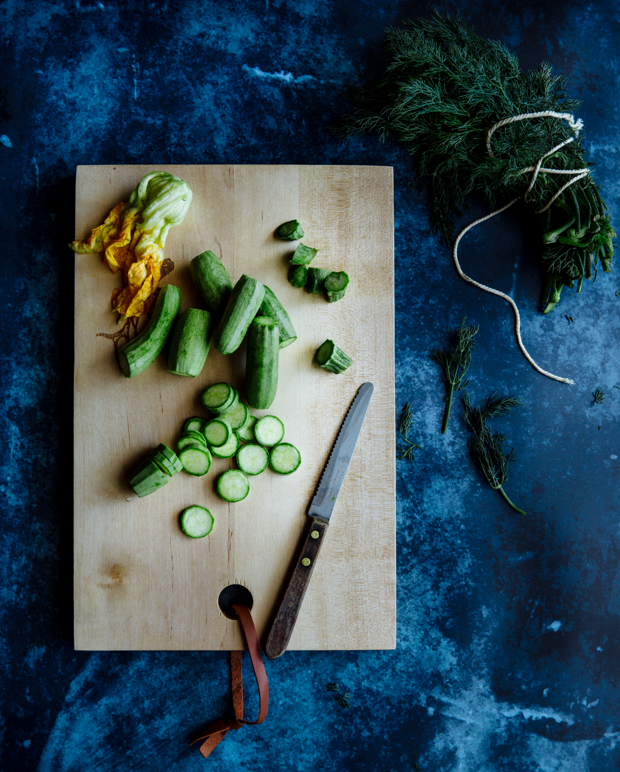 Zucchini & smocked trout spaghetti