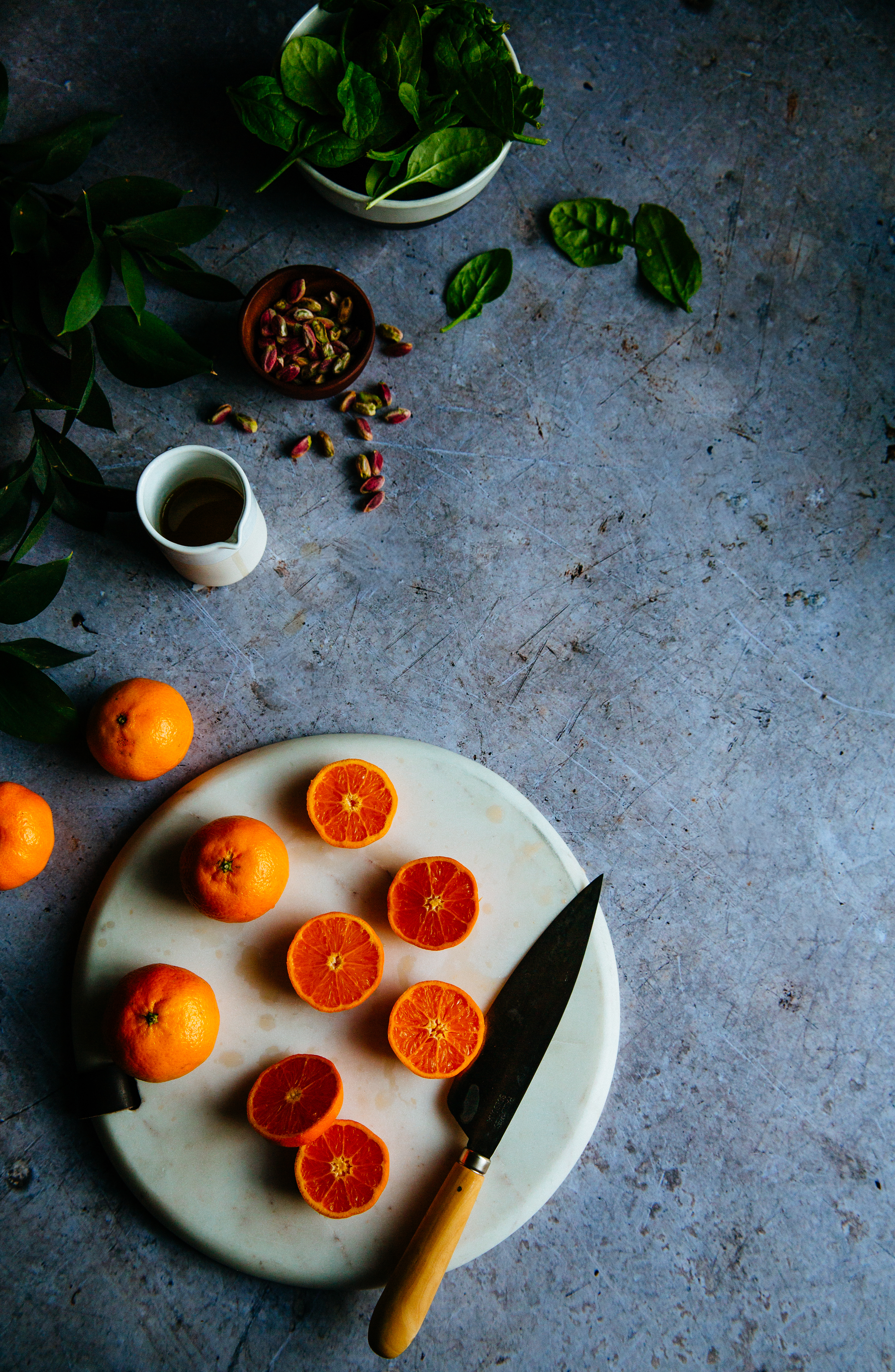 Mandarine, beet & pistachio barley salad